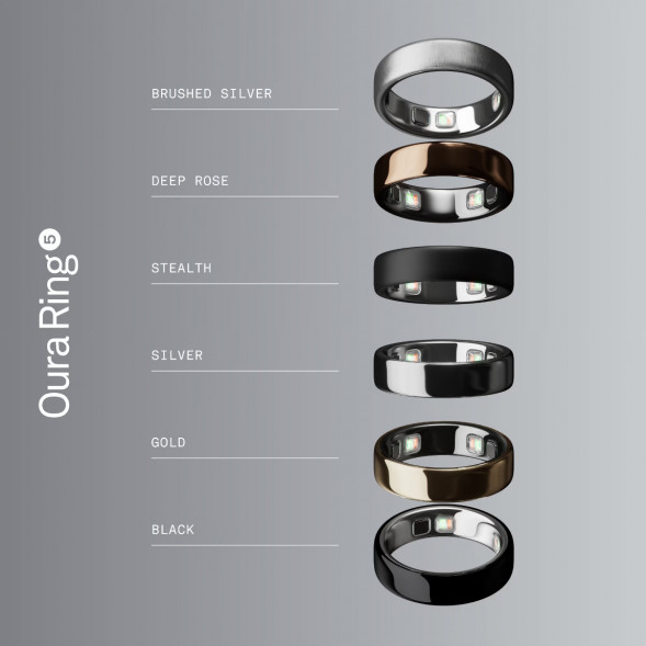 Умное кольцо Oura Ring 5 (размер 7), матовое серебро/Brushed Silver в Тольятти