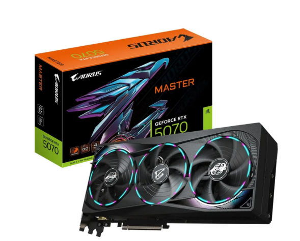 Видеокарта Gigabyte GeForce RTX 5070 AORUS MASTER, 12 ГБ GDDR7 в Тольятти