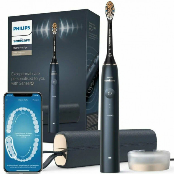 Звуковая зубная щетка Philips Sonicare 9900 Prestige HX9992, темно-синий в Тольятти