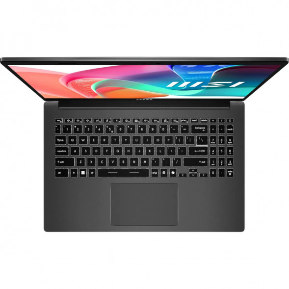 Ноутбук MSI Modern 15 F1MXG-1280RU (15.6&amp;quot;, IPS, Intel Core 7 150U, 10 ядер, 16 ГБ DDR5, SSD 512 ГБ, Intel Iris Xe Graphics, Windows 11), чёрный в Тольятти