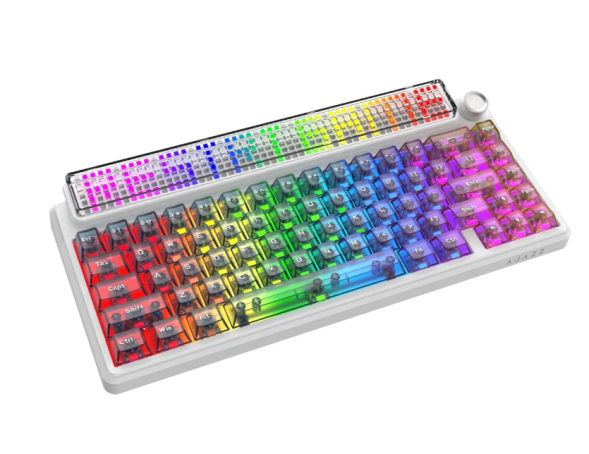 Беспроводная игровая механическая клавиатура Ajazz Pixel 68, 8K, Hot-Swap, RGB, с матричным LED экраном в Тольятти