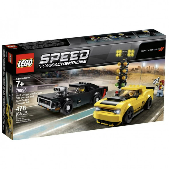 Конструктор LEGO Speed Champions 75893 2018 Dodge Challenger SRT Demon и 1970 Dodge Charger R/T в Тольятти