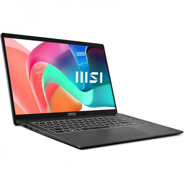 Ноутбук MSI Modern 15 F1MXG-1281RU (15.6&amp;quot;, IPS, Intel Core 5 120U, 10 ядер, 16 ГБ DDR5, SSD 512 ГБ, Intel Iris Xe Graphics, Windows 11), чёрный в Тольятти