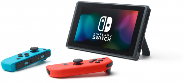 Игровая приставка Nintendo Switch rev.2 32 ГБ, красный/синий в Тольятти