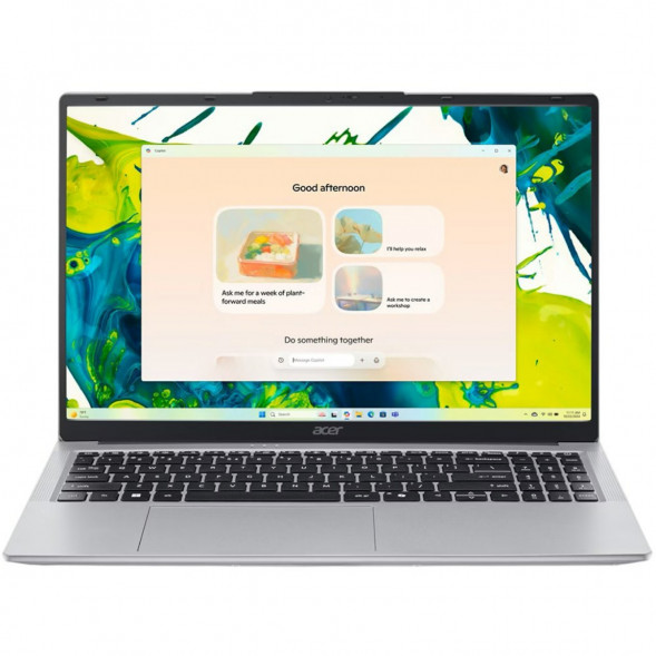 Ноутбук Acer Aspire Lite 15 AL15-54P-590V (15.6&amp;quot;, IPS, Intel Core Ultra 5, 8 ядер, 16 ГБ LPDDR5, 512 ГБ SSD, Intel Graphics), серебристый в Тольятти