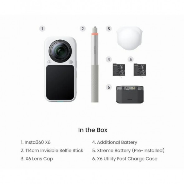 Экшн-камера Insta360 X6 Essentials Bundle, White в Тольятти