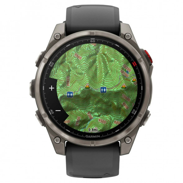 Умные часы Garmin Fenix 8 PRO, 51 мм, AMOLED, Sapphire, Titanium with Graphite/Black Silicone Band 010-03199-10 в Тольятти