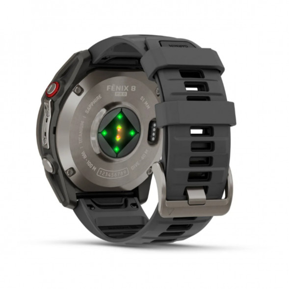 Умные часы Garmin Fenix 8 PRO, 51 мм, AMOLED, Sapphire, Titanium with Graphite/Black Silicone Band 010-03199-10 в Тольятти