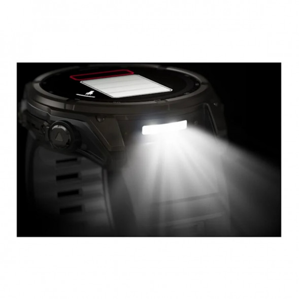 Умные часы Garmin Fenix 8, 51 мм, Solar, Sapphire Carbon Gray DLC Titanium with Black/Pebble Gray Silicone 010-02907-10 в Тольятти