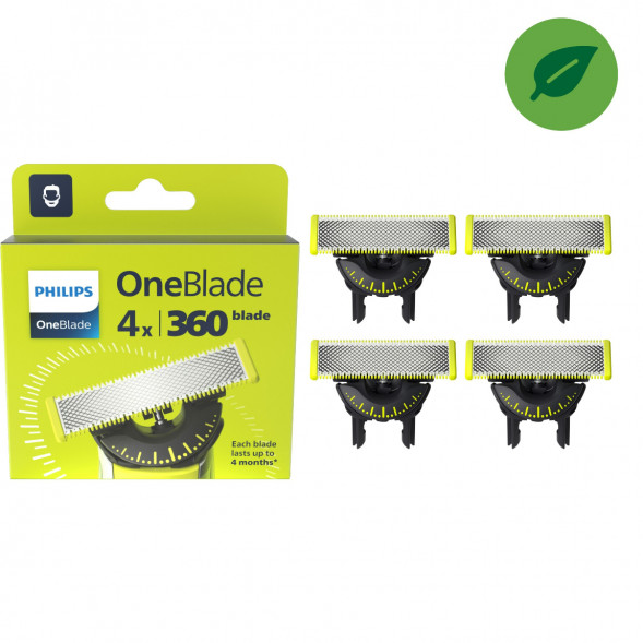Сменные лезвия Philips Oneblade 360 QP440/50, 4 шт. в Тольятти