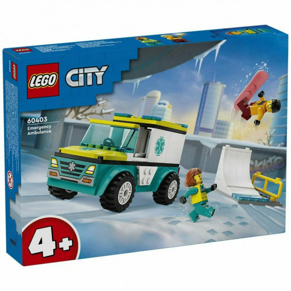 Конструктор LEGO City 60403 Скорая помощь и сноубордист в Тольятти