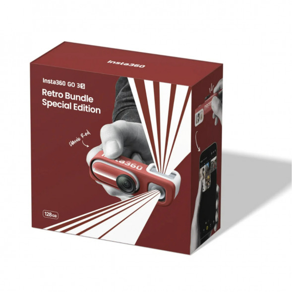 Экшн-камера Insta360 Go 3S Retro Bundle Special Edition 128ГБ, Red в Тольятти
