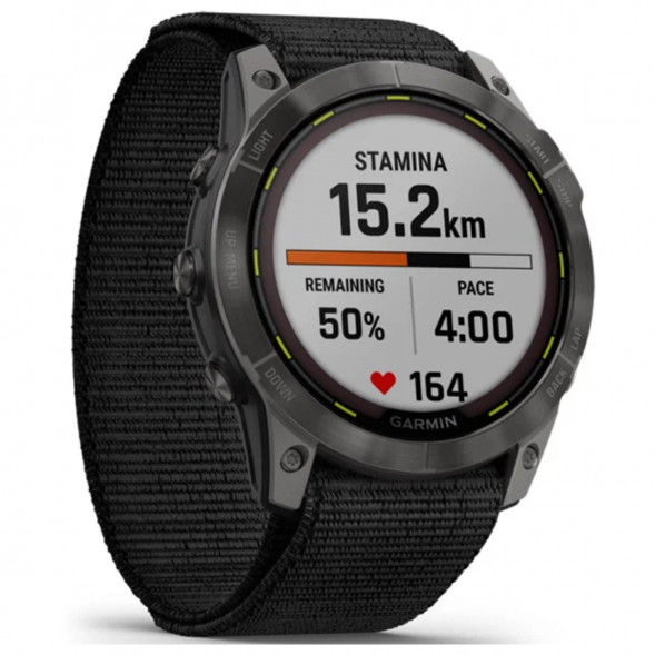 Умные часы Garmin Enduro 2 угольно-серый DLC титановый с нейлоновым ремешком UltraFit 010-02754-01 в Тольятти