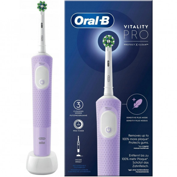 Электрическая зубная щетка Oral-B Vitality Pro D103, фиолетовый в Тольятти