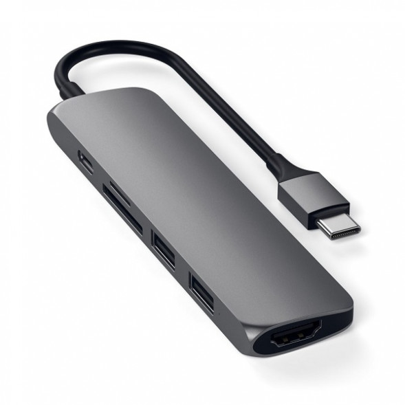 USB-C адаптер Satechi Type-C Slim Multiport Adapter V2 (ST-SCMA2M) в Тольятти