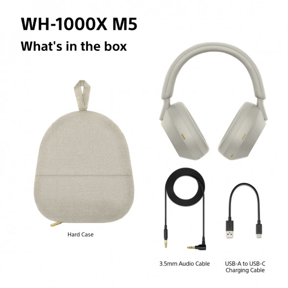 Беспроводные наушники Sony WH-1000XM5, серебристый в Тольятти