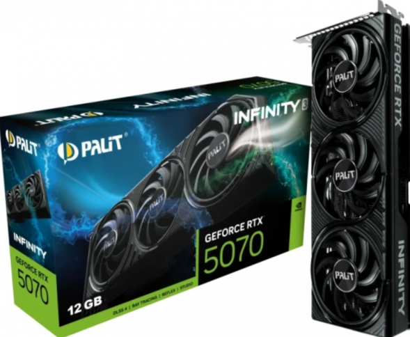 Видеокарта Palit GeForce RTX 5070 Infinity 3 OC [NE75070S19K9-GB2050S] в Тольятти