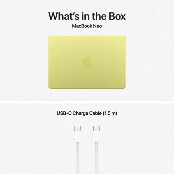 Ноутбук Apple MacBook Neo MHFE4 (A18 Pro 5-Core GPU, 8/512GB), Желтый/Citrus в Тольятти