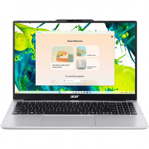 Ноутбук Aser Aspire Lite 15 AL15-53P-56PA (15.6&amp;quot;, IPS, Intel Core 5 120U, 10 ядер, 16 ГБ DDR4, 512 ГБ SSD, Intel Graphics, без ОС), серебристый в Тольятти